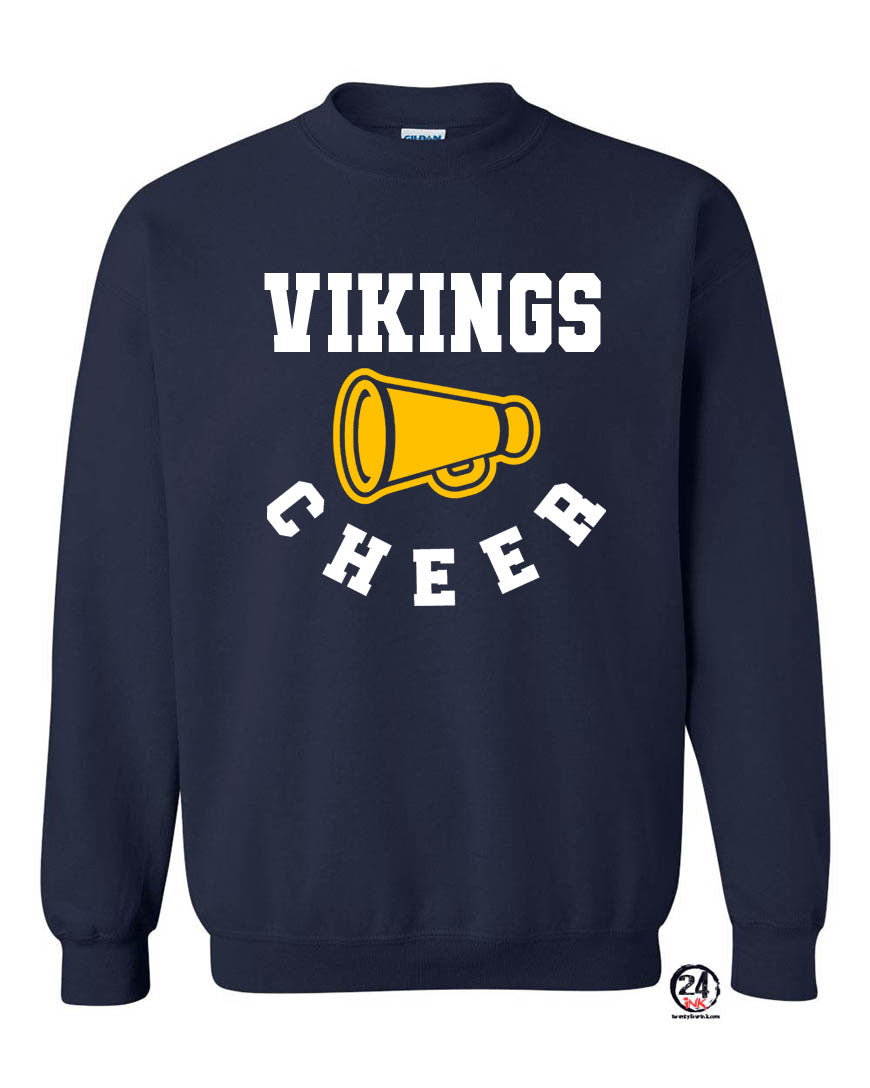 Vernon Vikings Cheer Non Hooded Sweatshirt Design 13