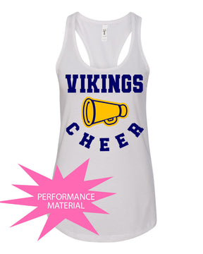 Vernon Vikings Cheer Design 13 Performance Racerback Tank Top