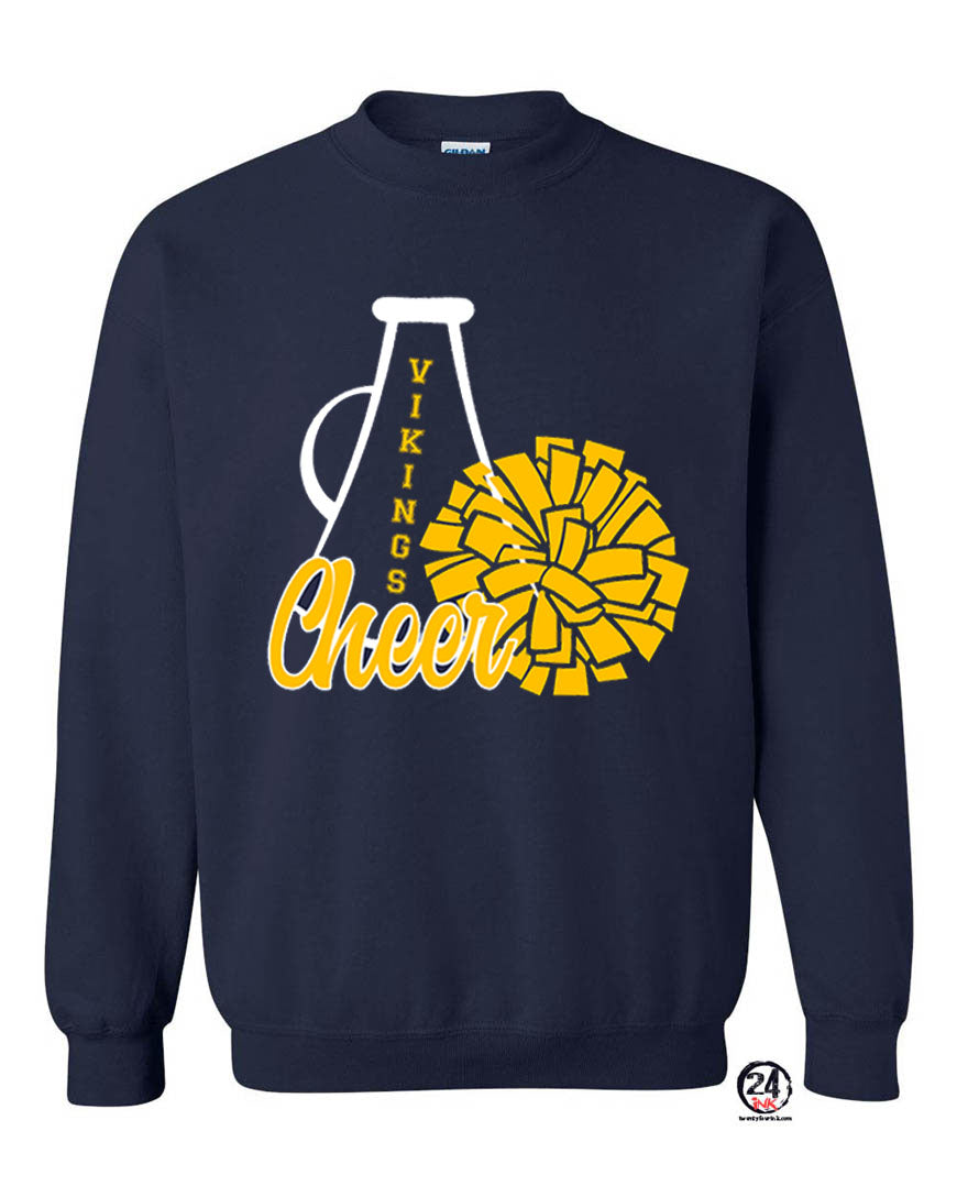 Vernon Vikings Cheer Non Hooded Sweatshirt Design 14