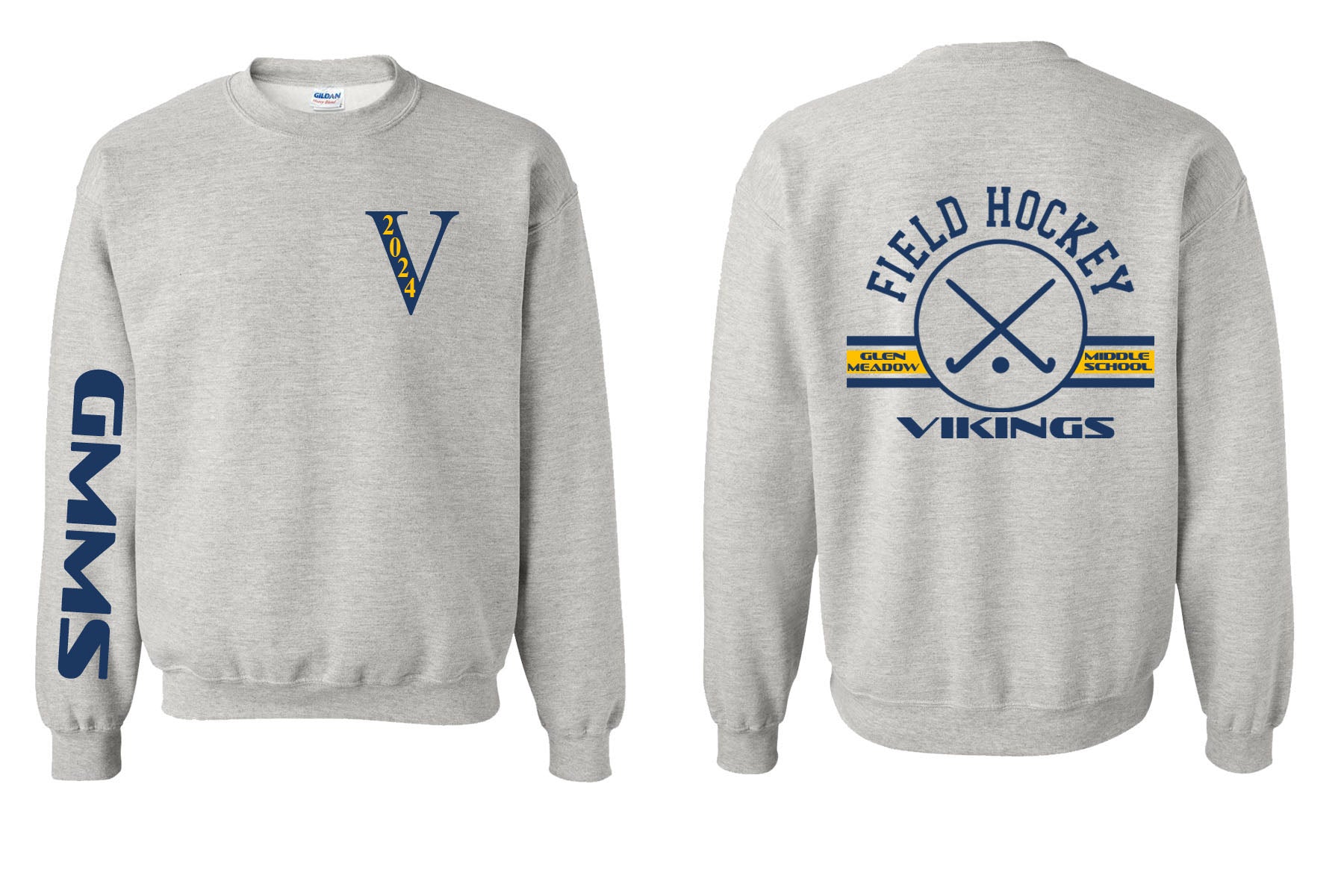 Vernon Field Hockey Design 2 Non Hooded Sweatshirt