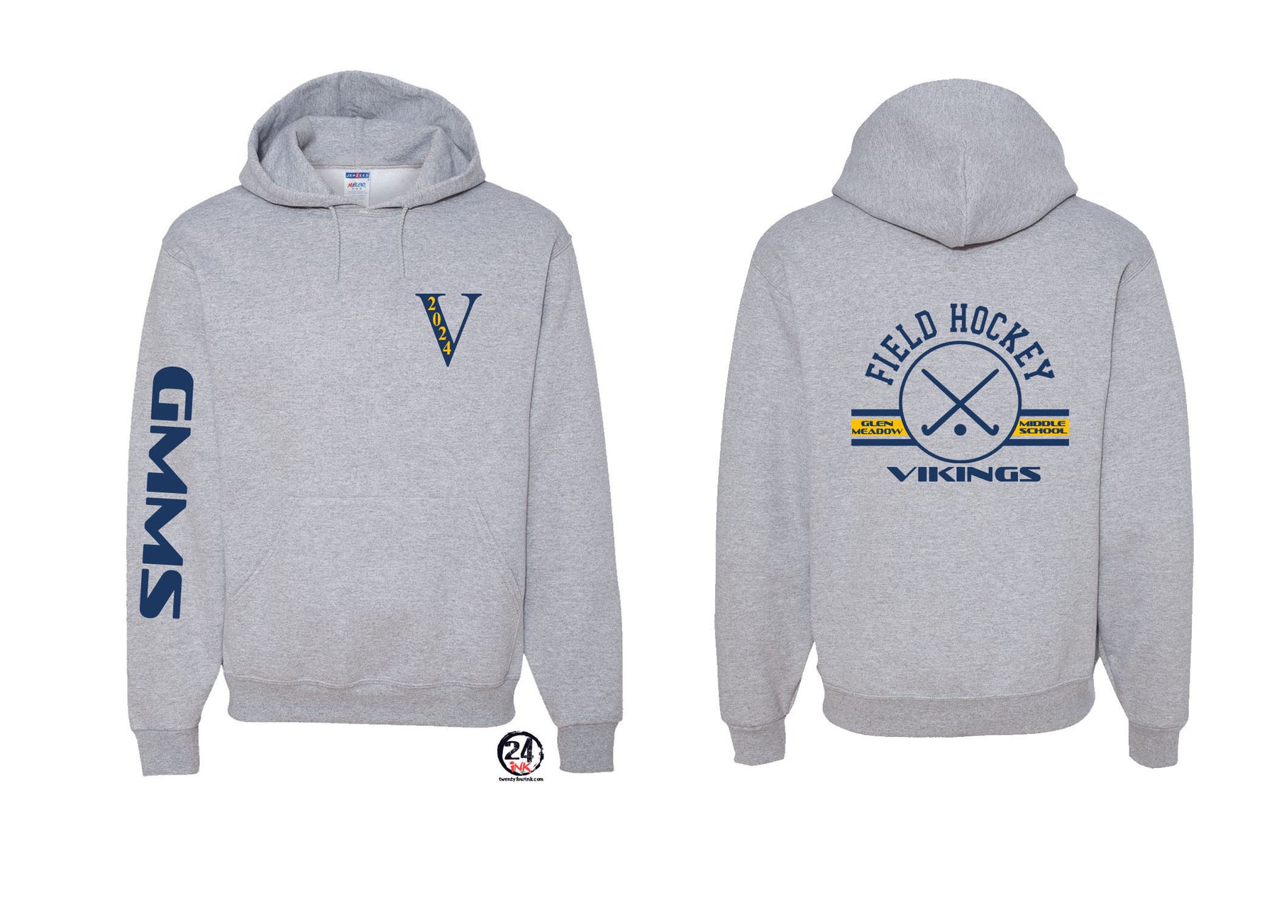 Vernon Field Hockey Design 2 Hooded Sweatshirt