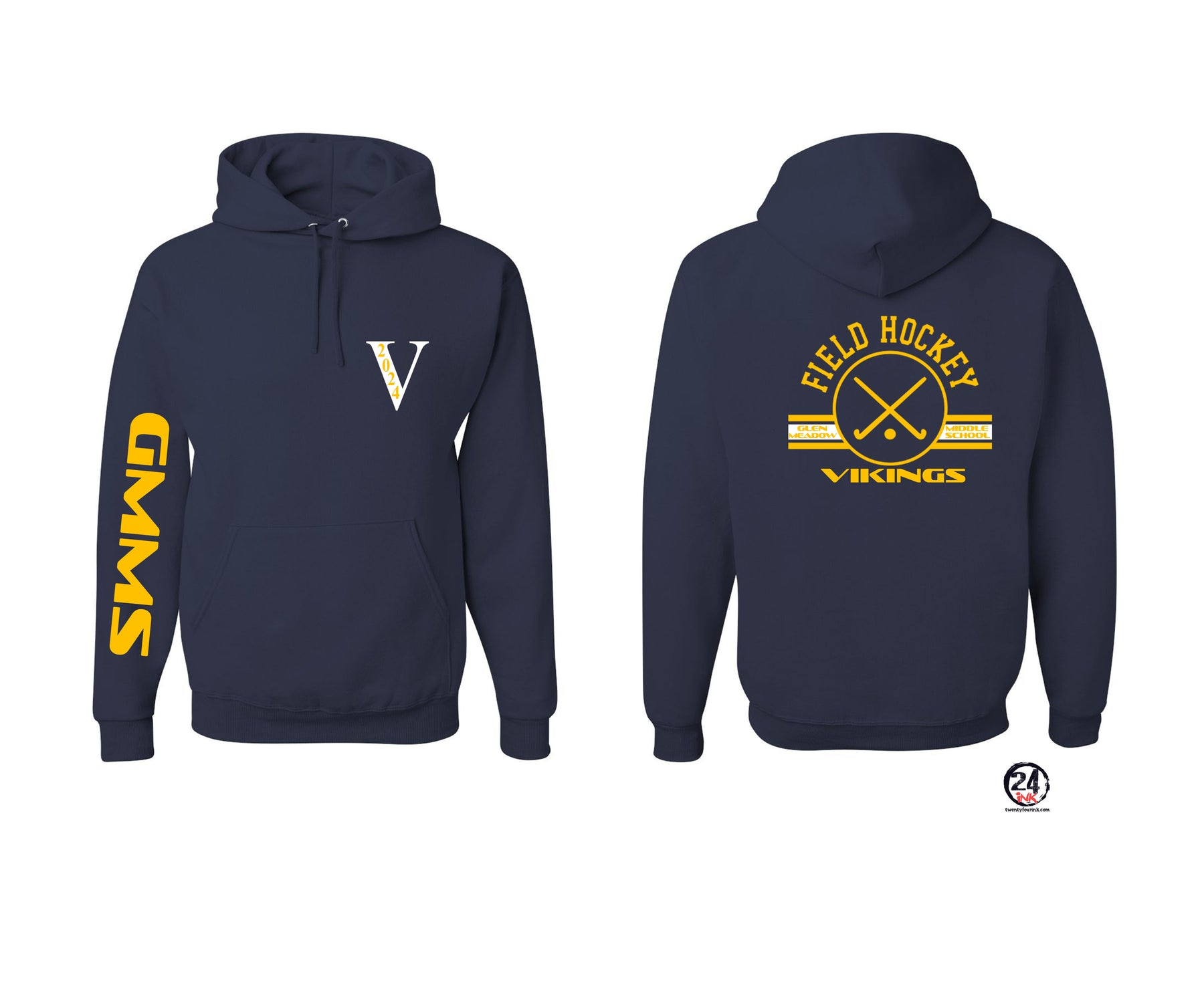 Vernon Field Hockey Design 2 Hooded Sweatshirt