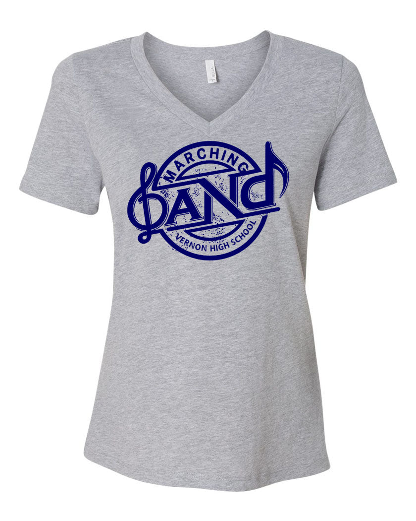 Vernon Marching Band V-neck T-Shirt Design 1