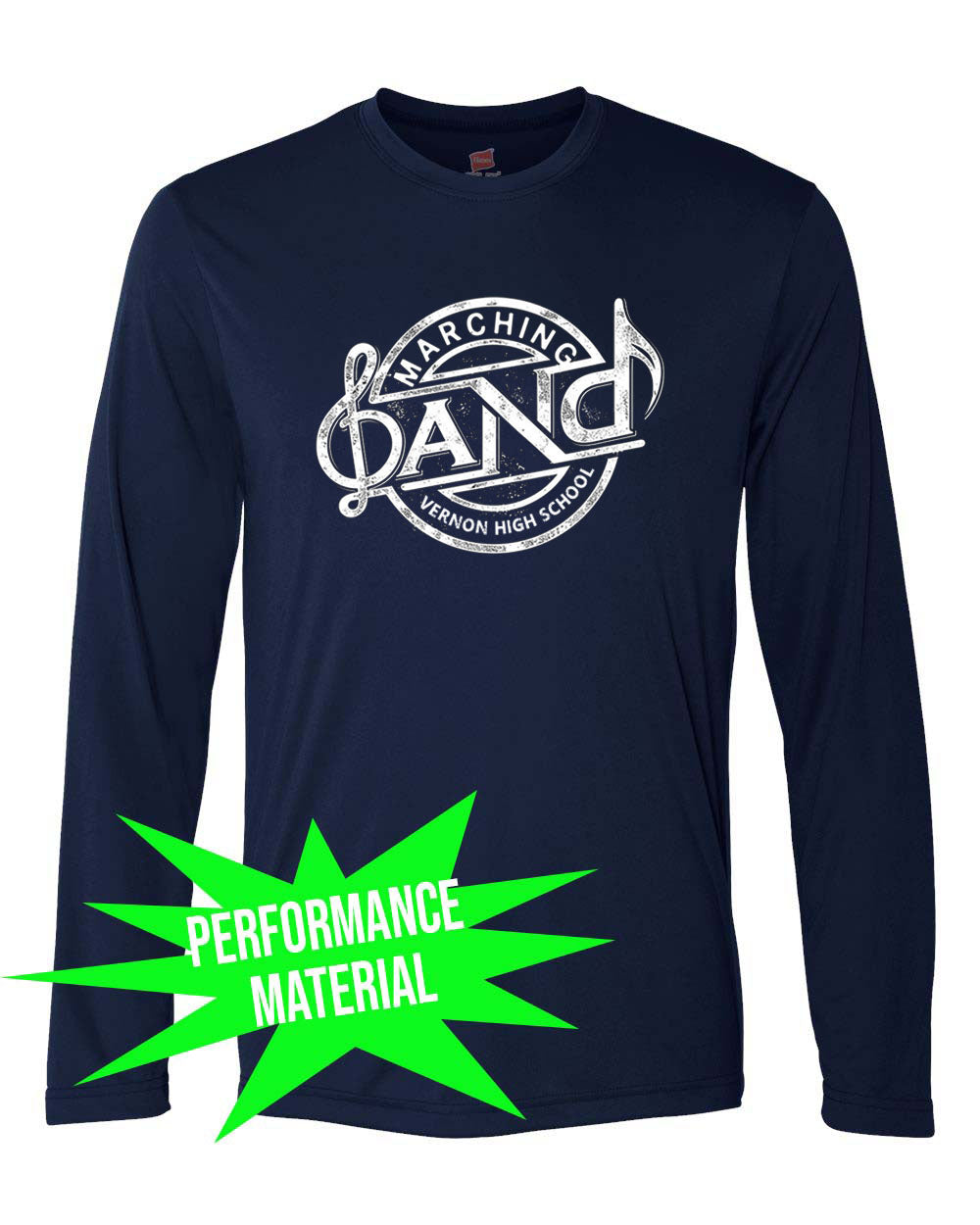 Vernon Marching Band Performance Material Design 1 Long Sleeve Shirt