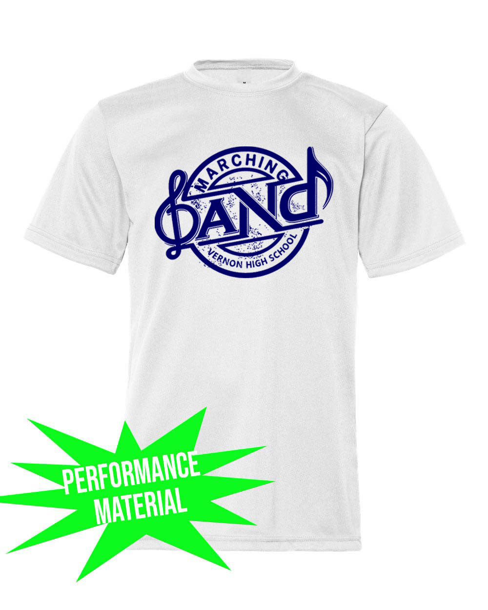 Vernon Marching Band Performance Material T-Shirt Design 1