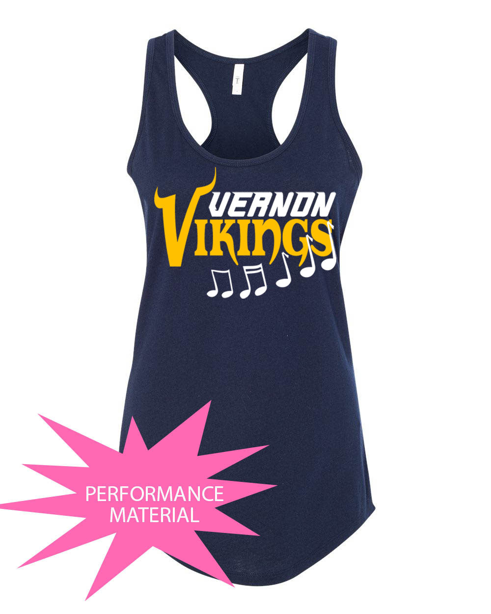 Vernon Marching Band Performance Racerback Tank Top Design 2