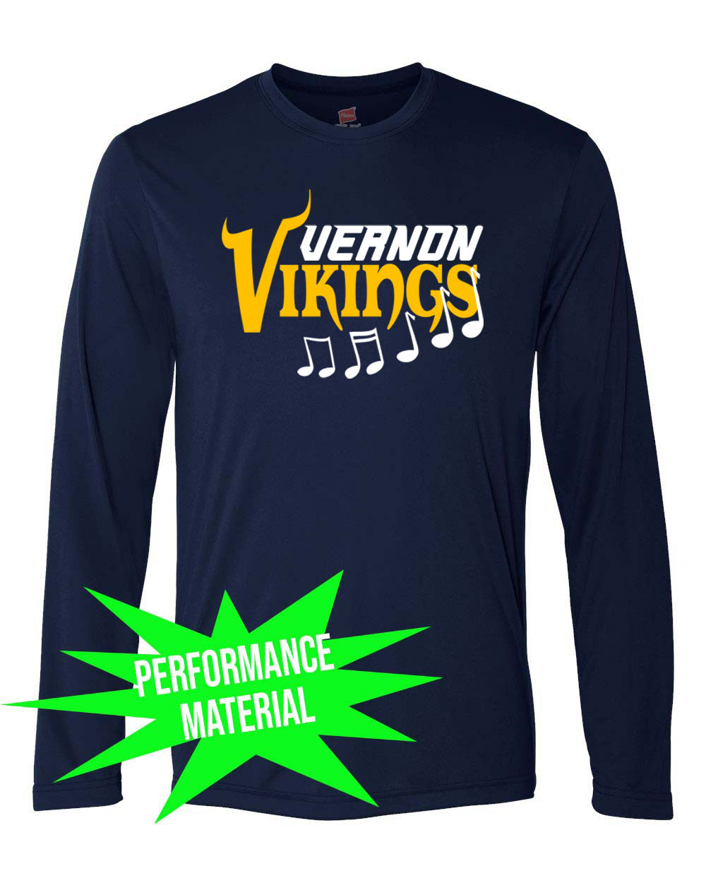 Vernon Marching Band Performance Material Design 2 Long Sleeve Shirt