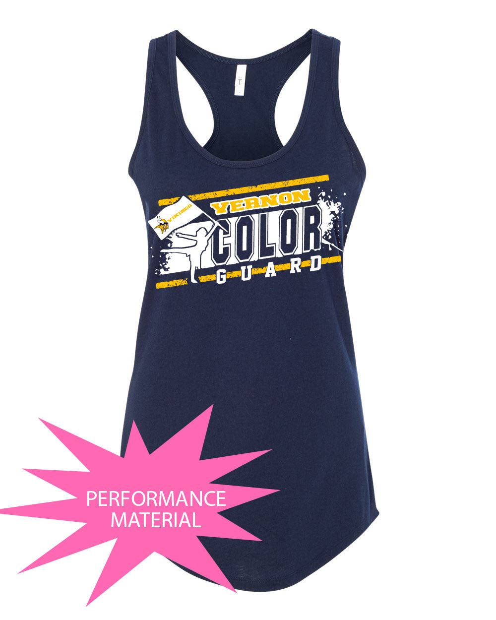 Vernon Marching Band Performance Racerback Tank Top Design 4