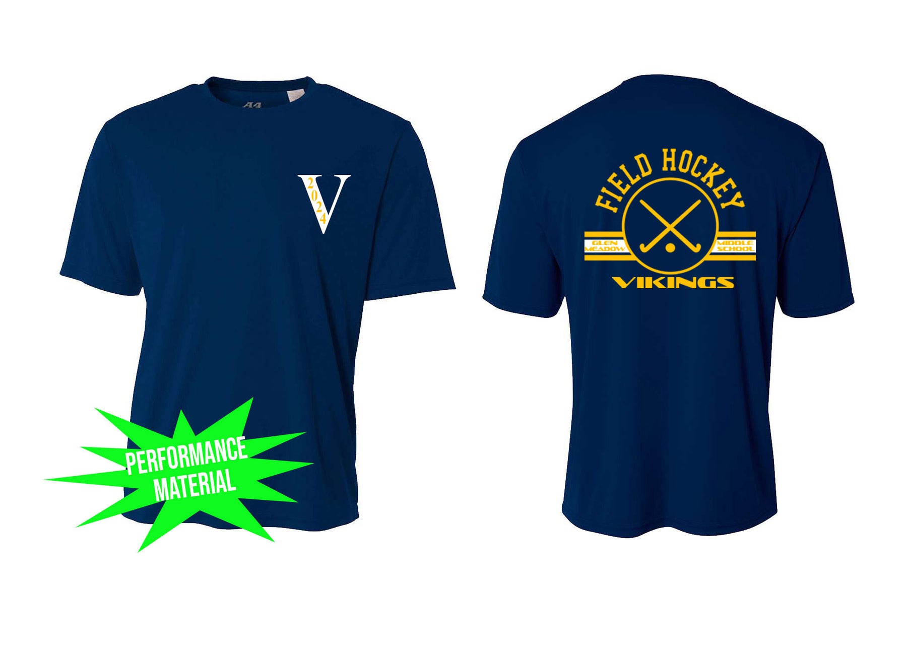 Vernon Field Hockey Performance Material T-Shirt Design 2