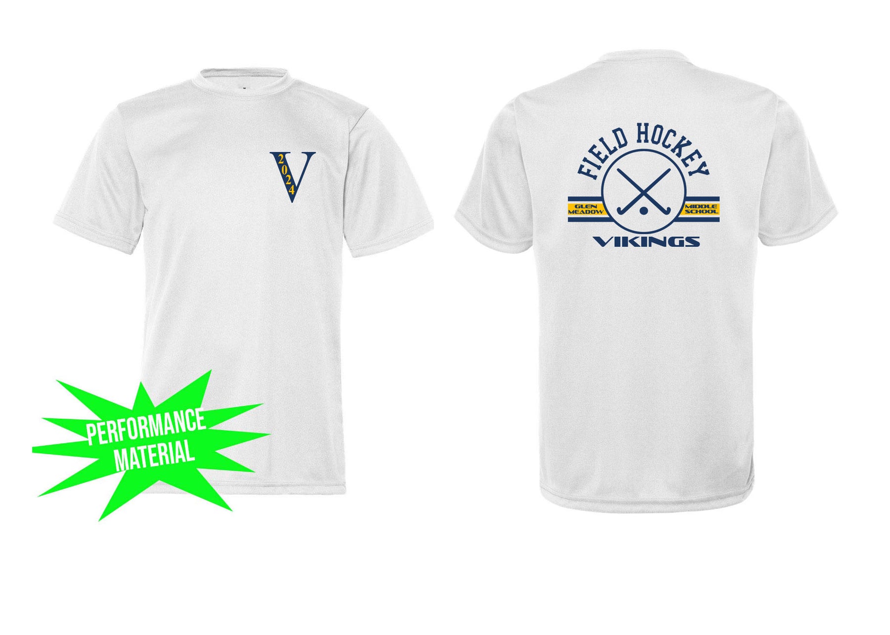 Vernon Field Hockey Performance Material T-Shirt Design 2