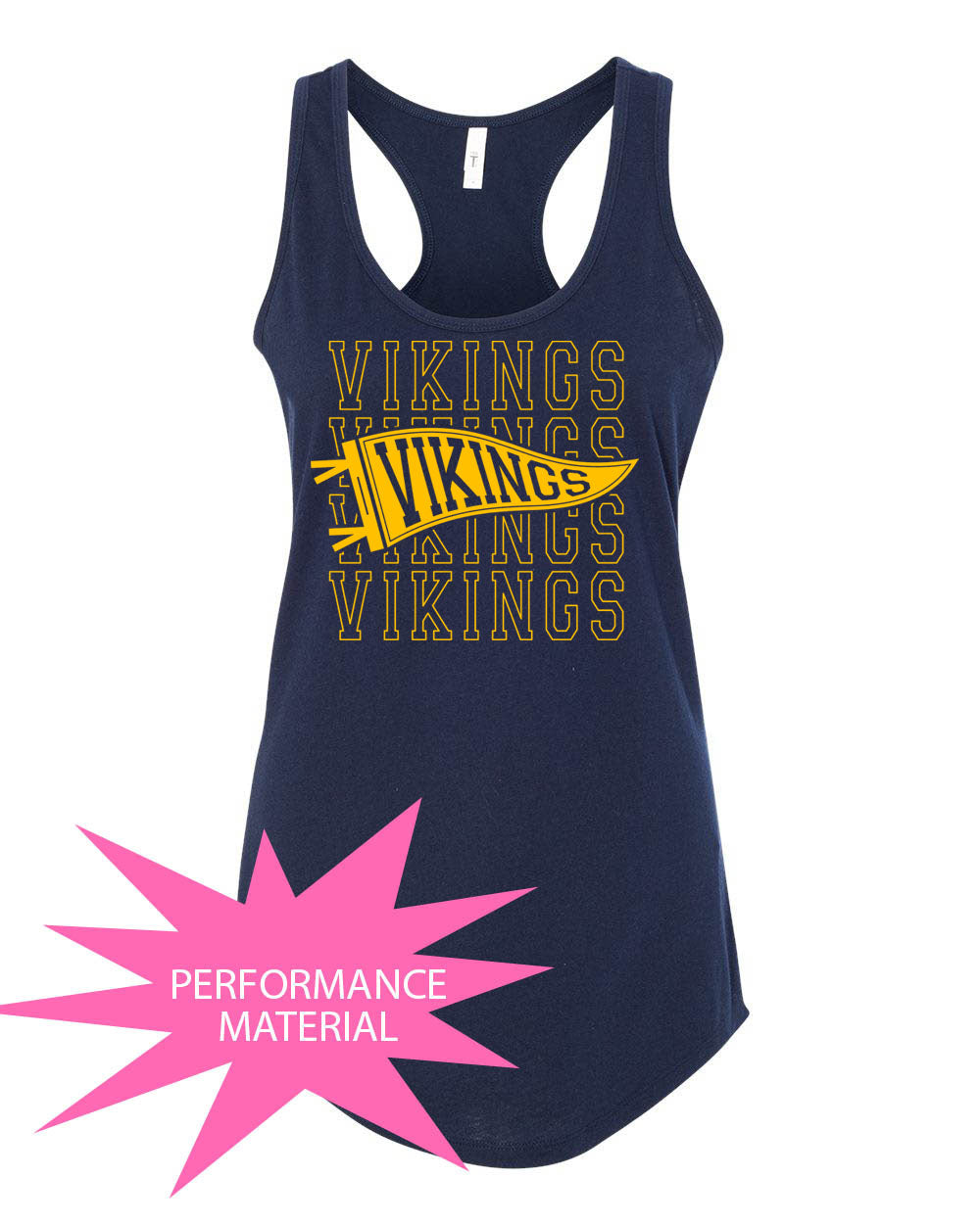 VTHS Performance Racerback Tank Top Design 7