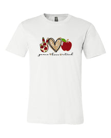 Peace love Retired Teacher T-Shirt