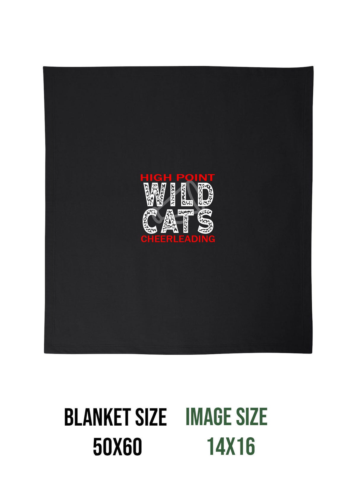 Wildcats Cheer Design 1 Blanket