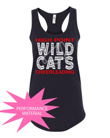 Wildcats Cheer Design 1 Performance Racerback Tank Top