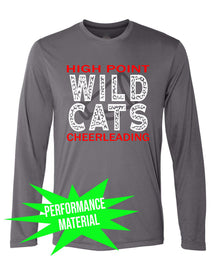 Wildcats cheer Performance Material Design 1 Long Sleeve Shirt