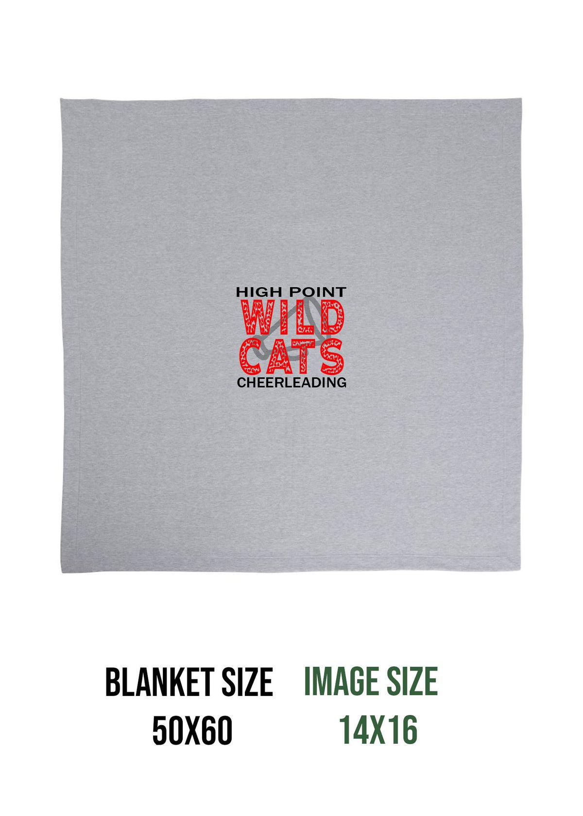 Wildcats Cheer Design 1 Blanket