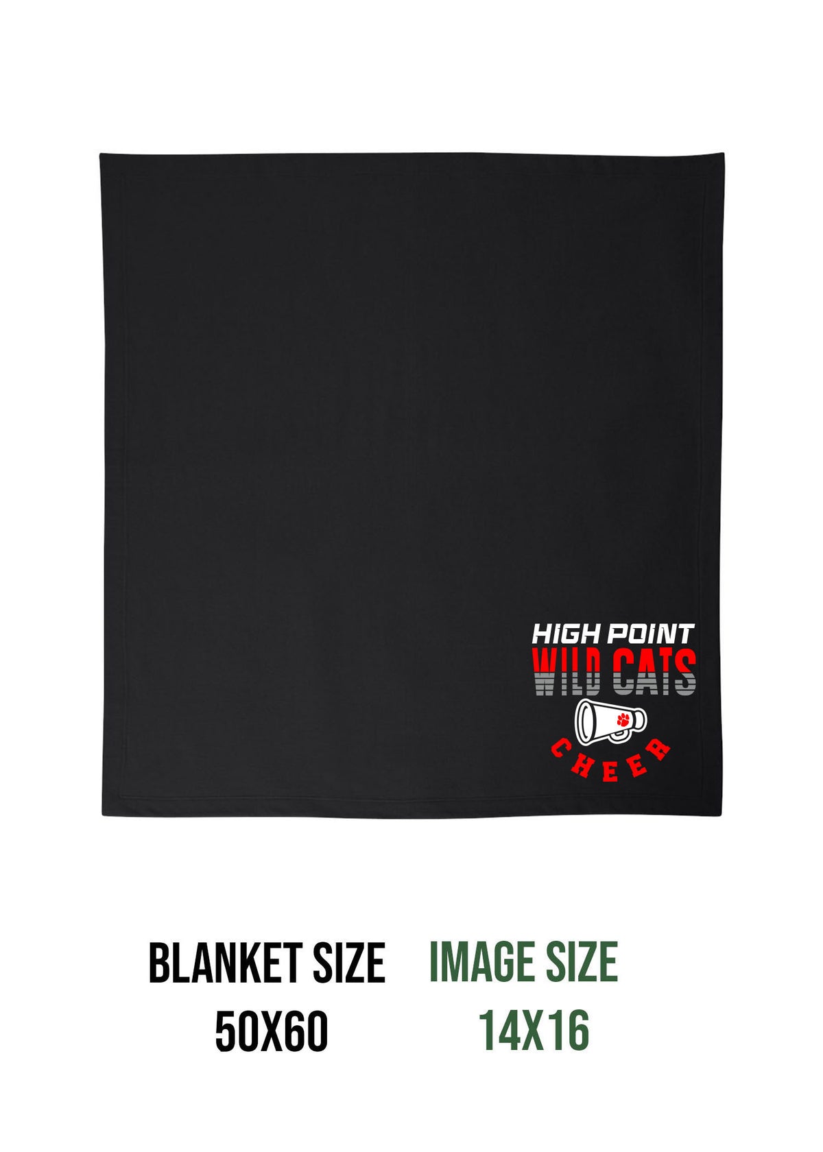 Wildcats Cheer Design 2 Blanket