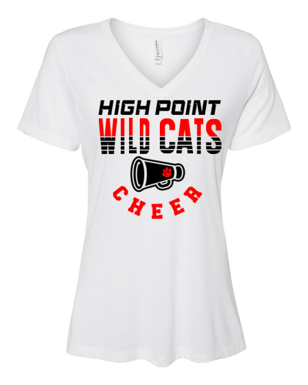 Wildcats Cheer Design 2 V-neck T-Shirt