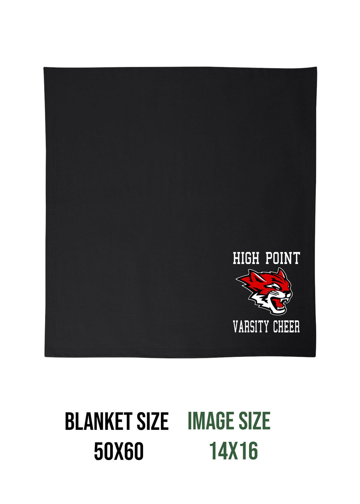 Wildcats Cheer Design 3 Blanket