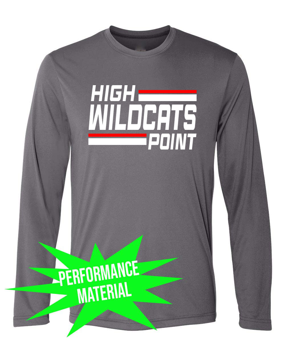 Wildcats cheer Performance Material Design 4 Long Sleeve Shirt