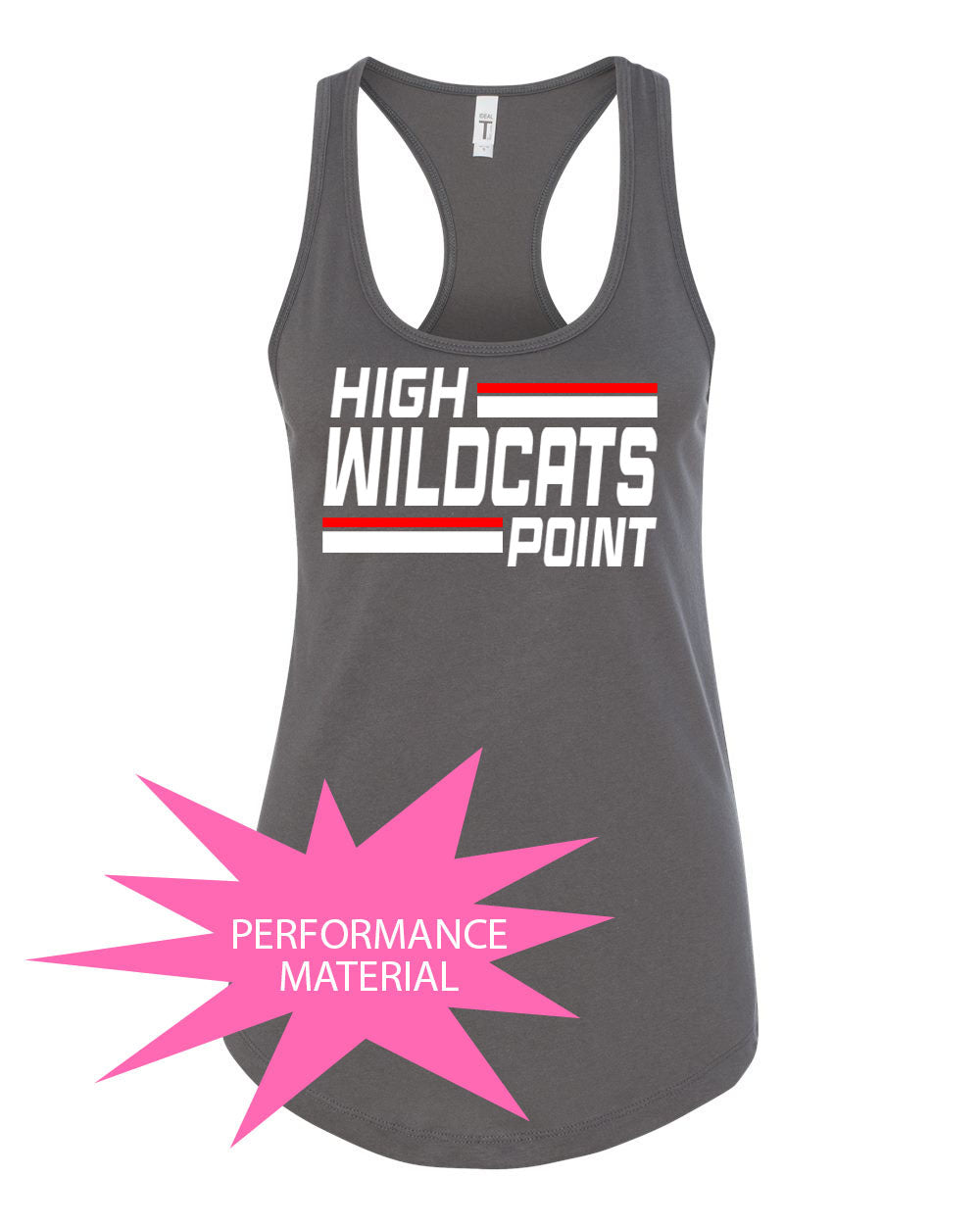 Wildcats Cheer Design 4 Performance Racerback Tank Top