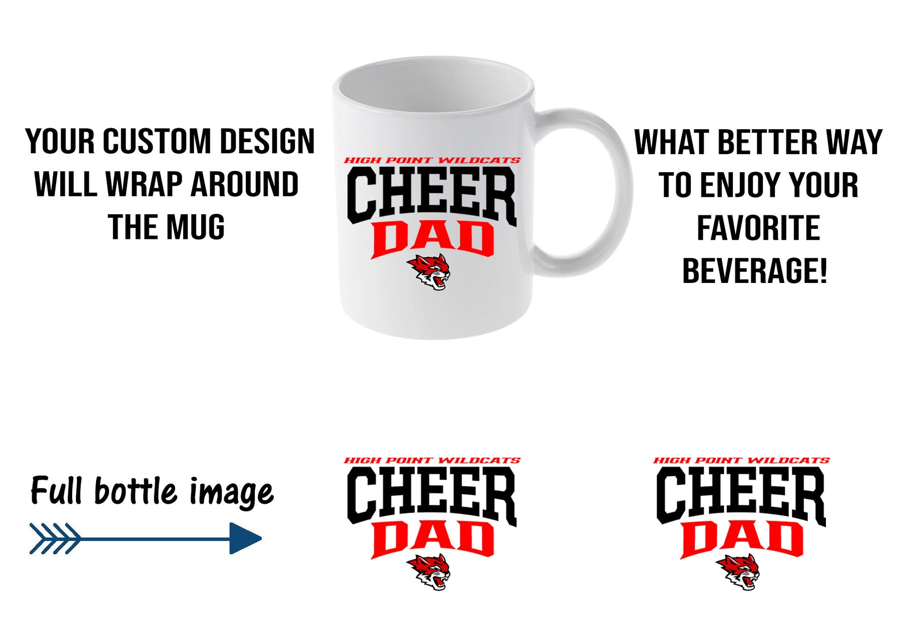 Wildcats Cheer Design 6 Mug