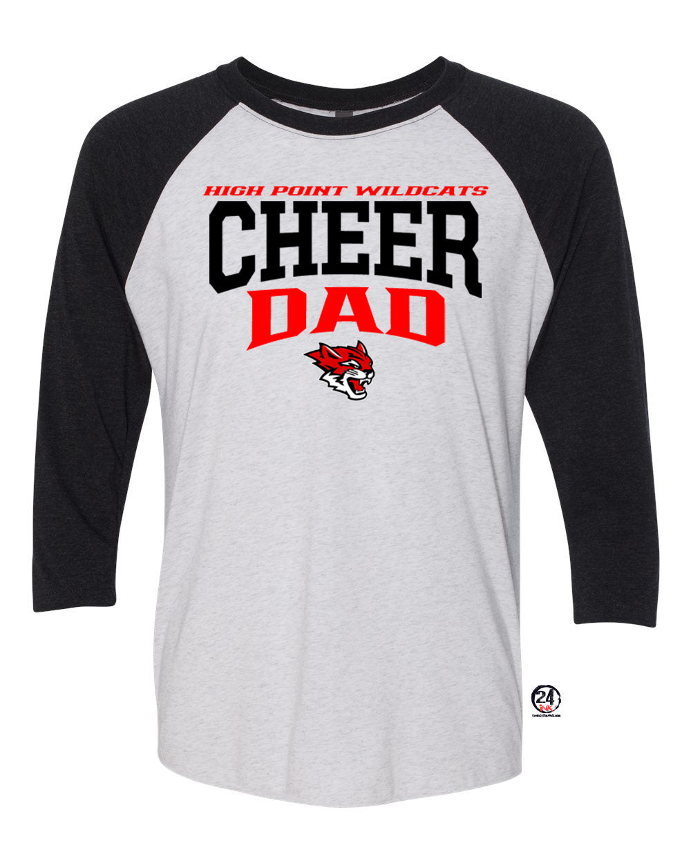 Wildcats Cheer design 6 raglan shirt