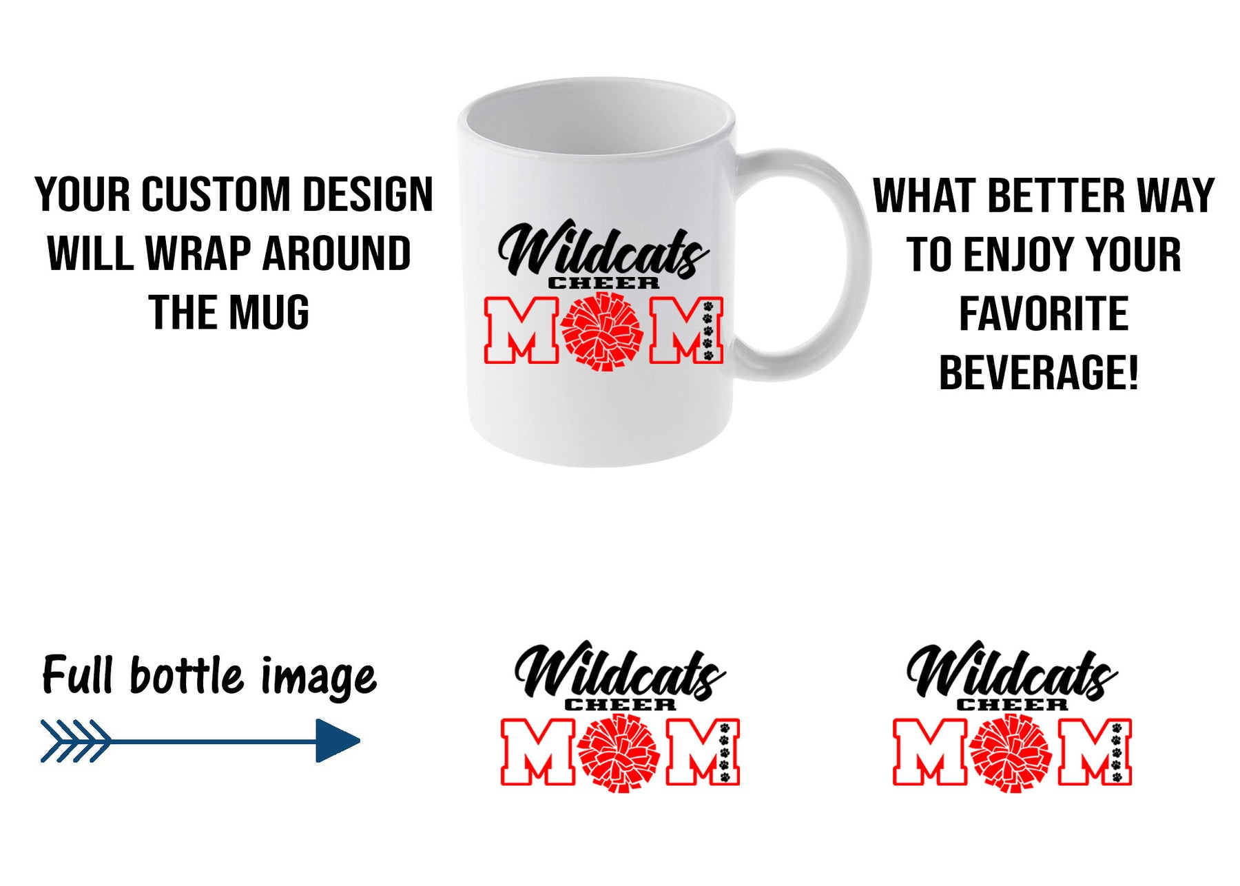 Wildcats Cheer Design 7 Mug