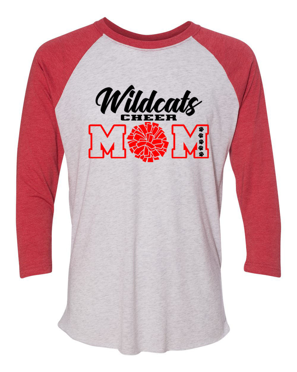 Wildcats Cheer design 7 raglan shirt