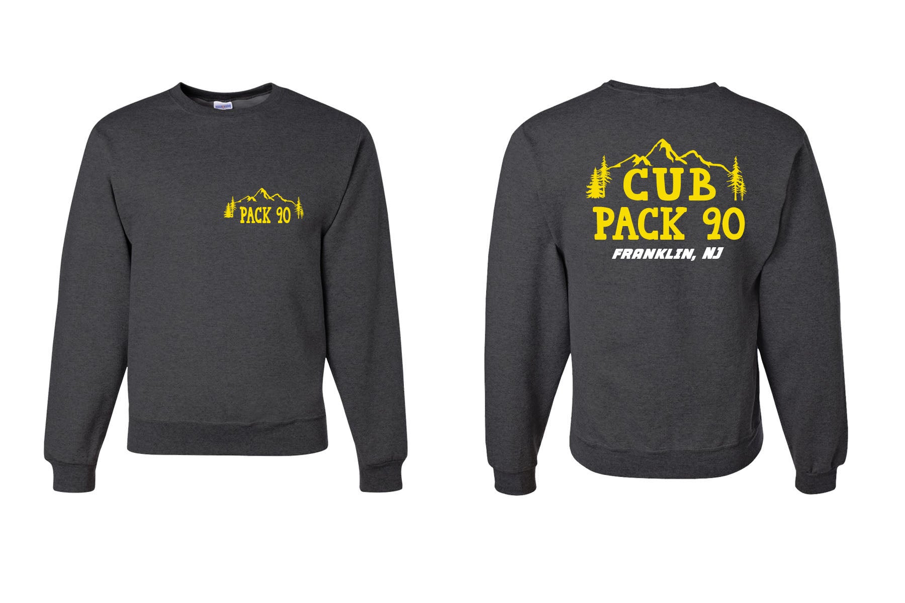 Cub Scout Pack 90 non hooded sweatshirt Design 1