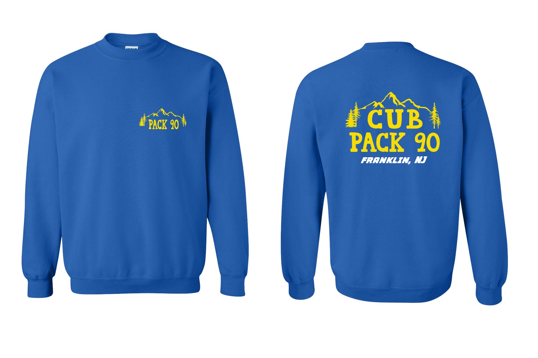 Cub Scout Pack 90 non hooded sweatshirt Design 1