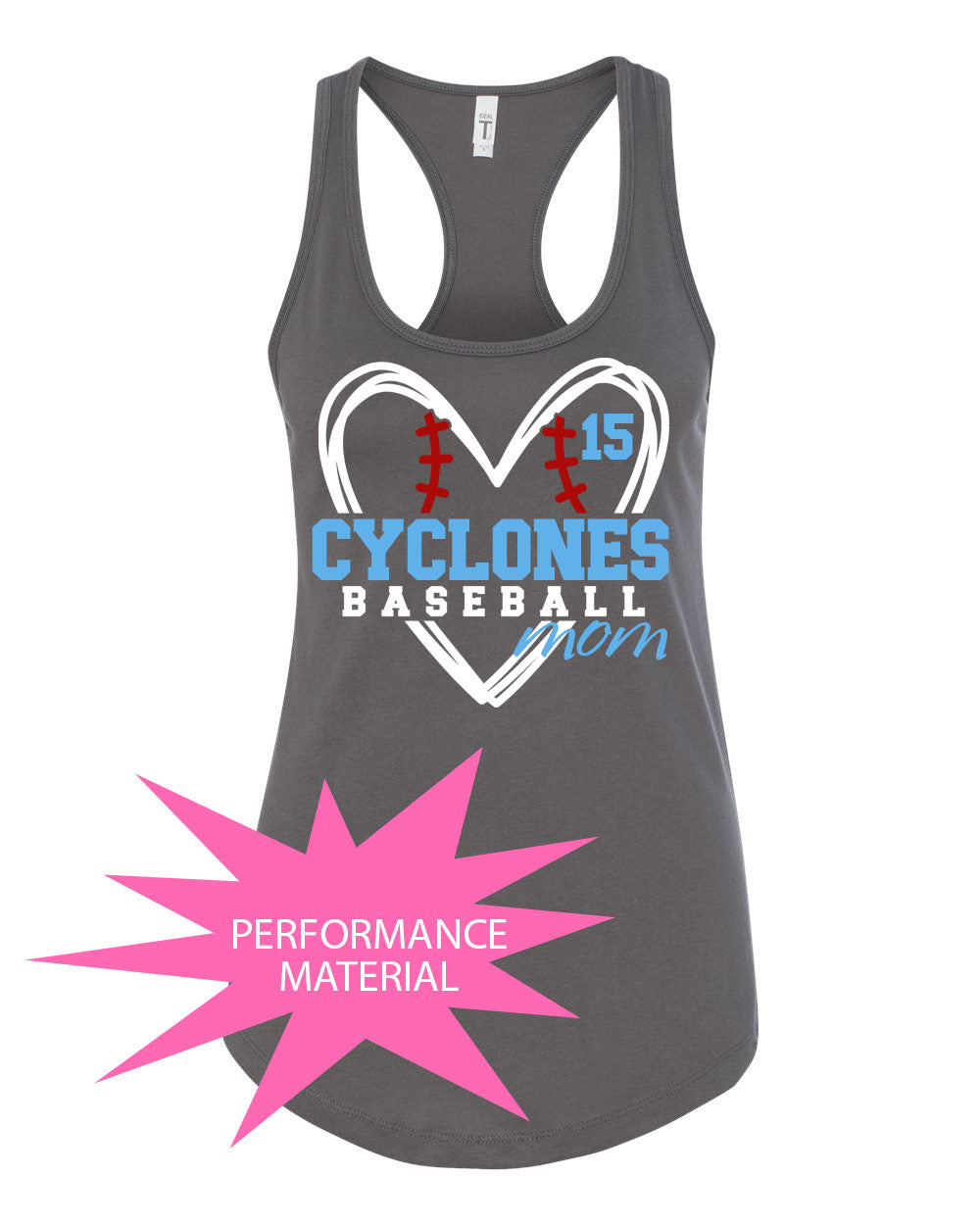 Sparta Cyclones Performance Racerback Tank Top Design 5