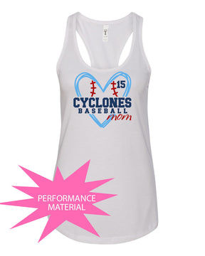 Sparta Cyclones Performance Racerback Tank Top Design 5