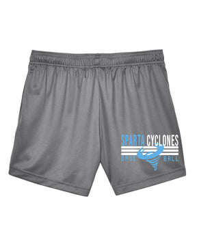 Sparta Cyclones Ladies Performance Shorts Design 4