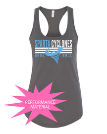 Sparta Cyclones Performance Racerback Tank Top Design 4