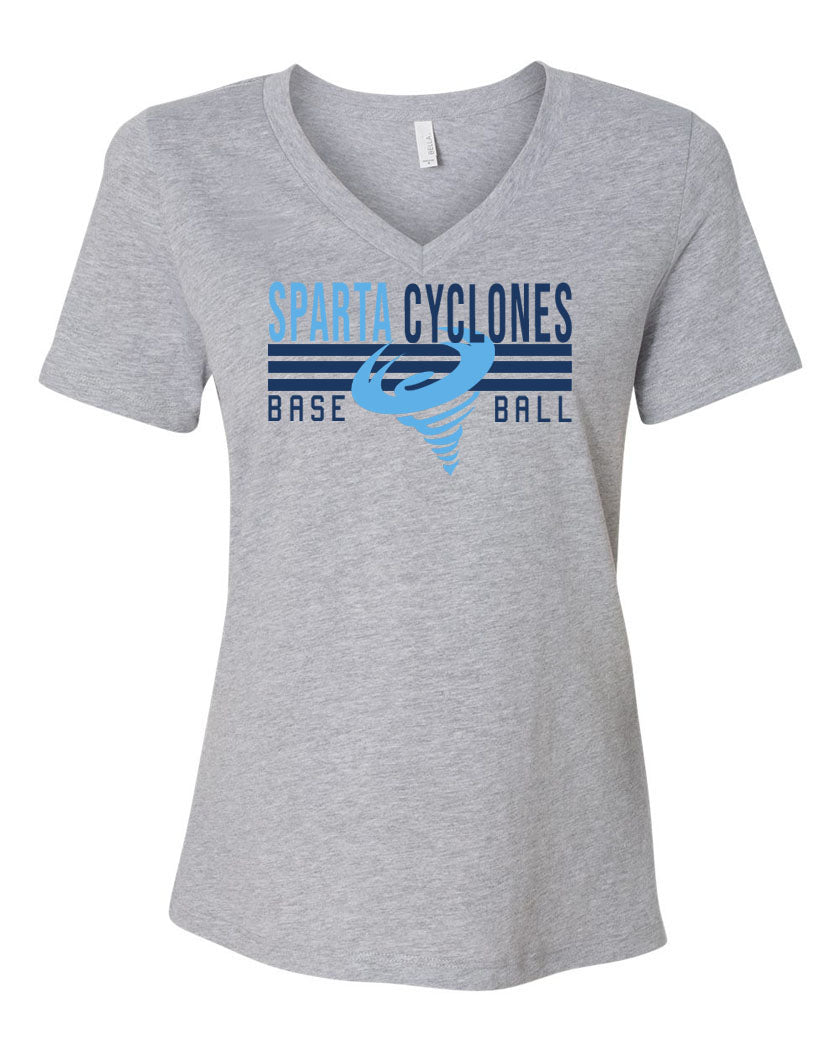 Sparta Cyclones V-neck T-shirt Design 4