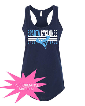 Sparta Cyclones Performance Racerback Tank Top Design 4