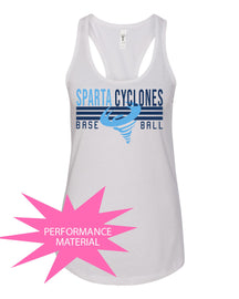 Sparta Cyclones Performance Racerback Tank Top Design 4