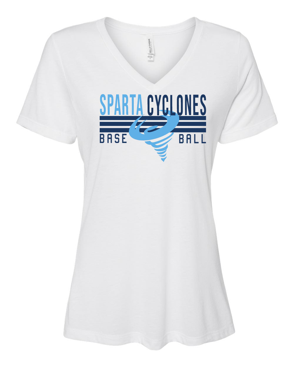 Sparta Cyclones V-neck T-shirt Design 4