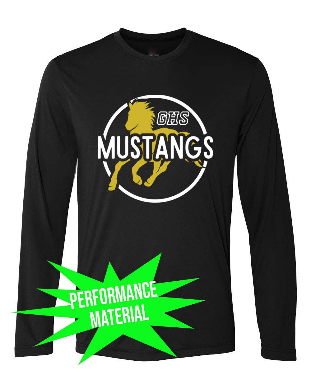 Green Hills Performance Material Long Sleeve Shirt Design 21