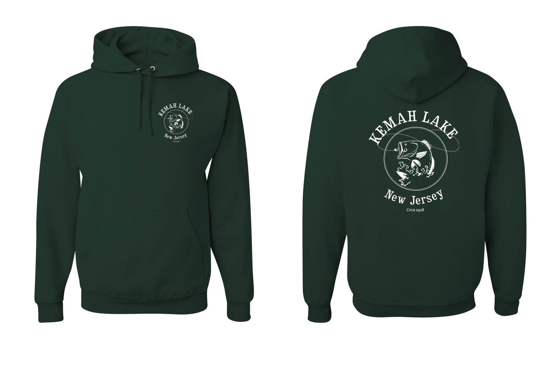 Kemah Lake Hooded Sweatshirt Design 1