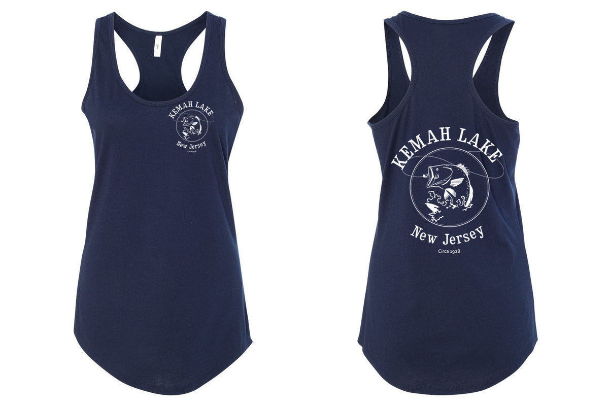 Kemah Lake Racerback Tank Top Design 1