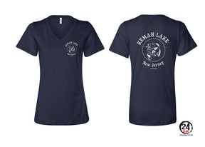 Kemah Lake V-neck T-shirt Design 1