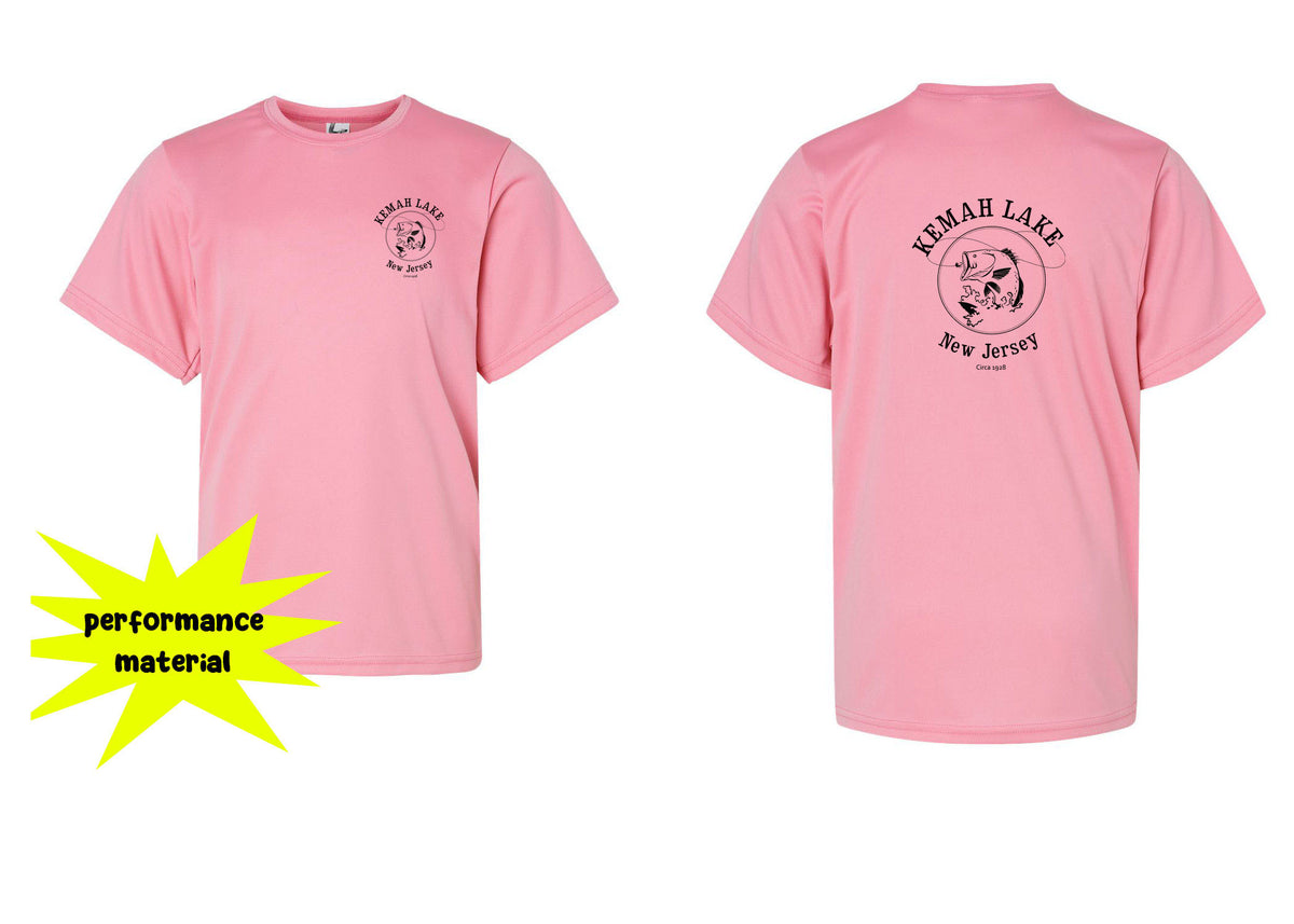 Kemah Lake Performance Material T-Shirt Design 1