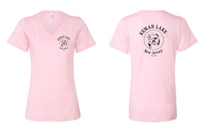 Kemah Lake V-neck T-shirt Design 1