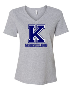 Kittatinny Wrestling Design 6 V-neck T-Shirt