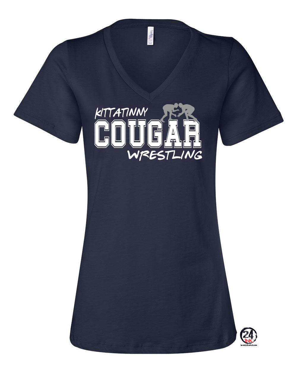 Kittatinny Wrestling Design 7 V-neck T-Shirt