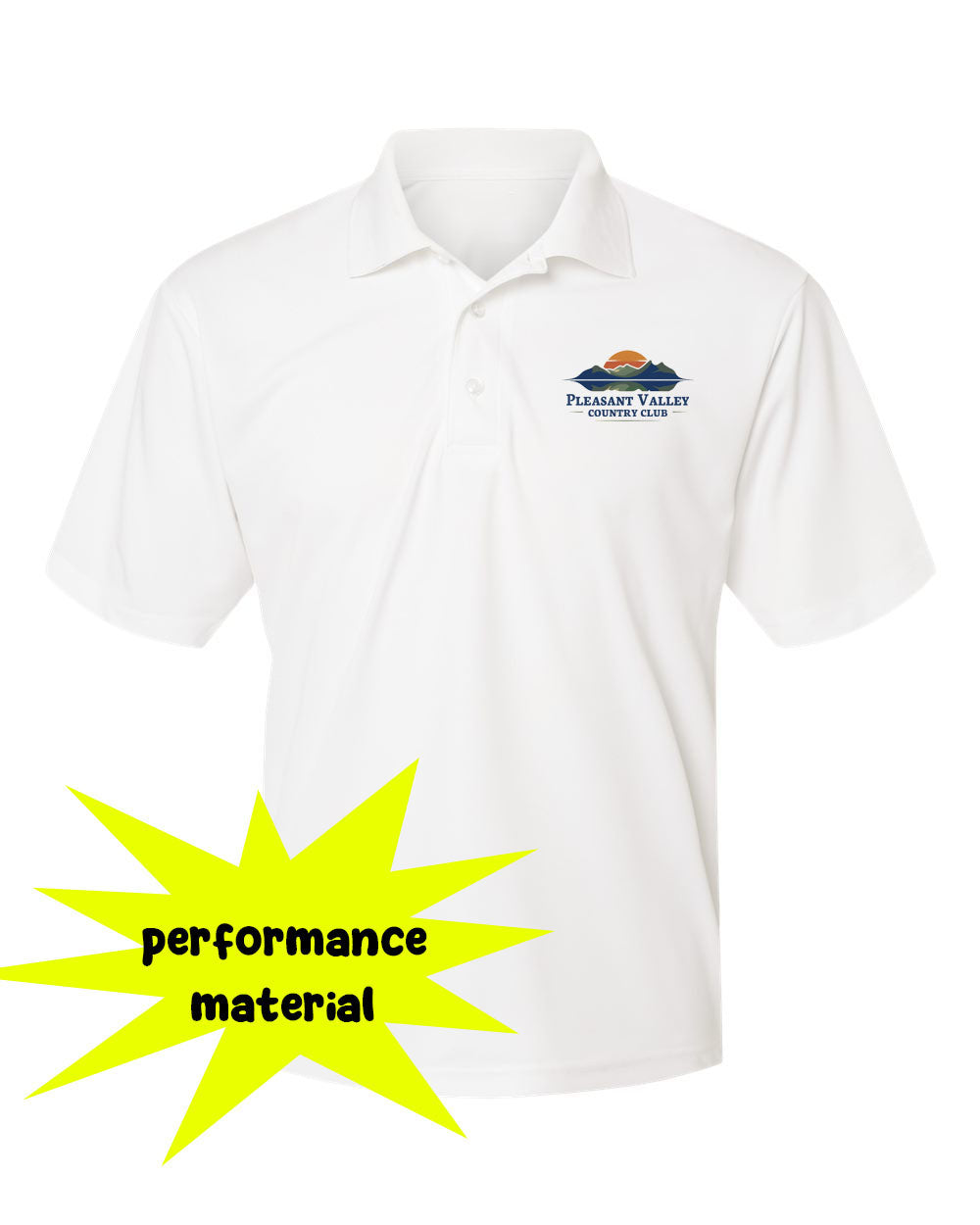 Pleasant valley Performance Material Polo T-Shirt
