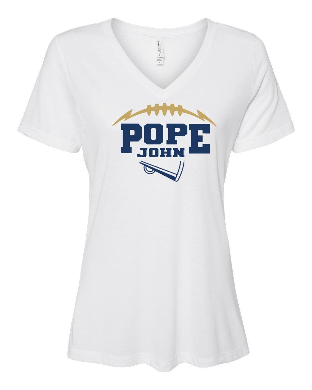 Pope John Cheer V-neck T-Shirt Design 10