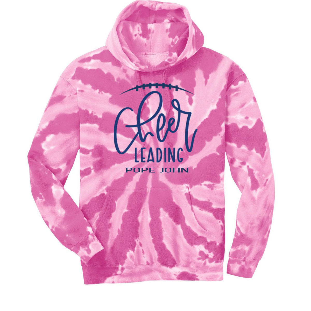 Pope John Cheer Tie-Dye Hooded Sweatshirt Design 12